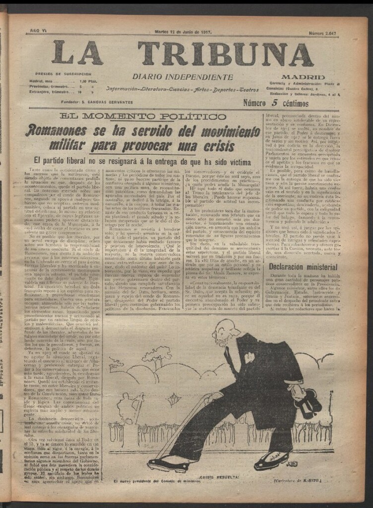 Miniatura de La Tribuna del 12 de junio de 1917
