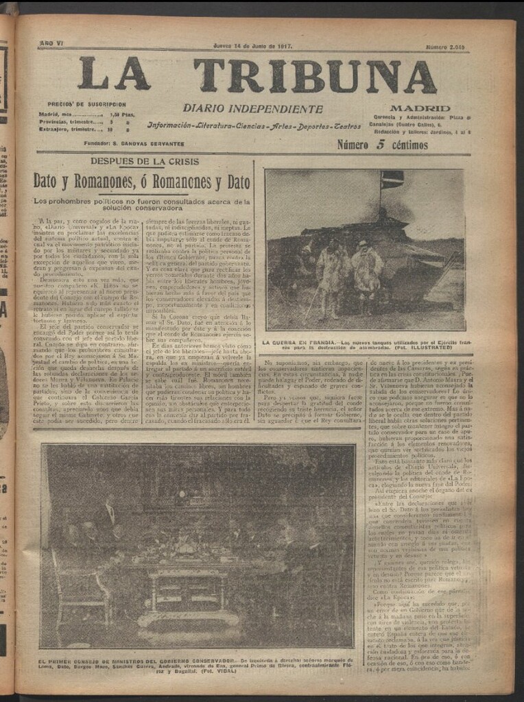 Miniatura de La Tribuna del 14 de junio de 1917