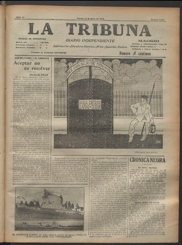 Miniatura de La Tribuna del 15 de junio de 1917