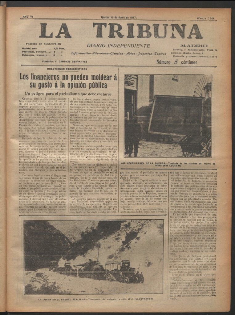 Miniatura de La Tribuna del 19 de junio de 1917