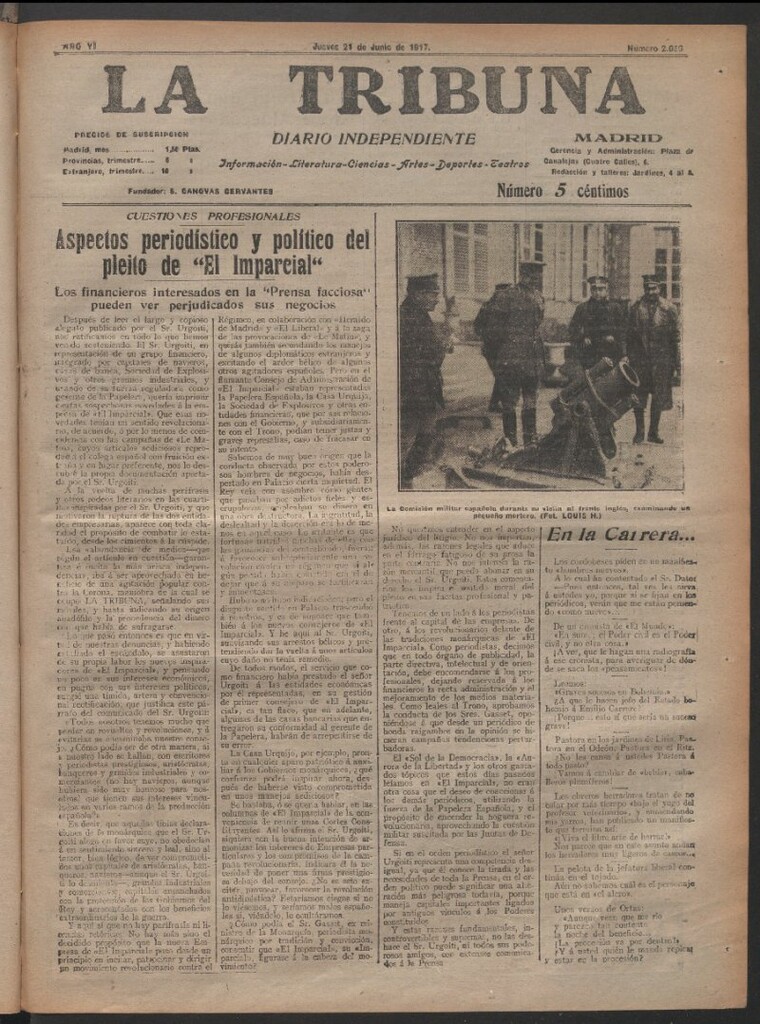 Miniatura de La Tribuna del 21 de junio de 1917