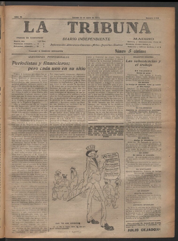 Miniatura de La Tribuna del 23 de junio de 1917