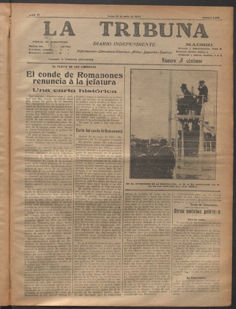 Miniatura de La Tribuna del 25 de junio de 1917