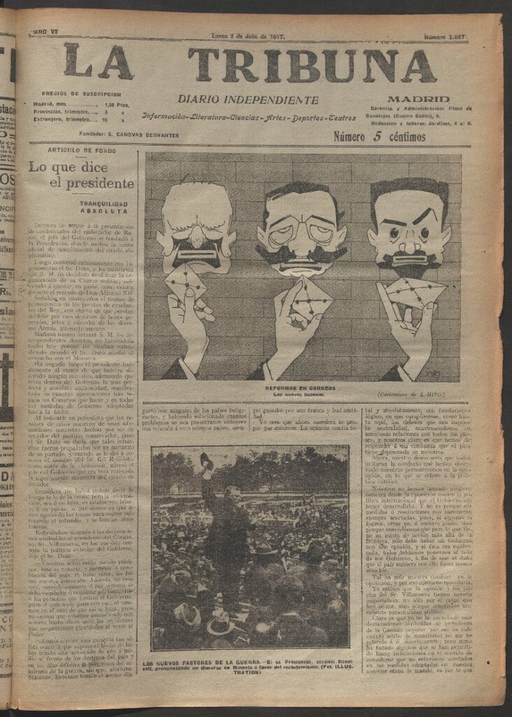 Miniatura de La Tribuna del 2 de julio de 1917