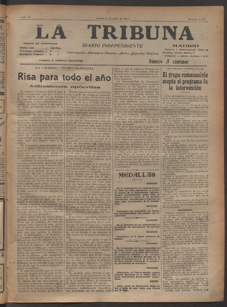 Miniatura de La Tribuna del 6 de julio de 1917