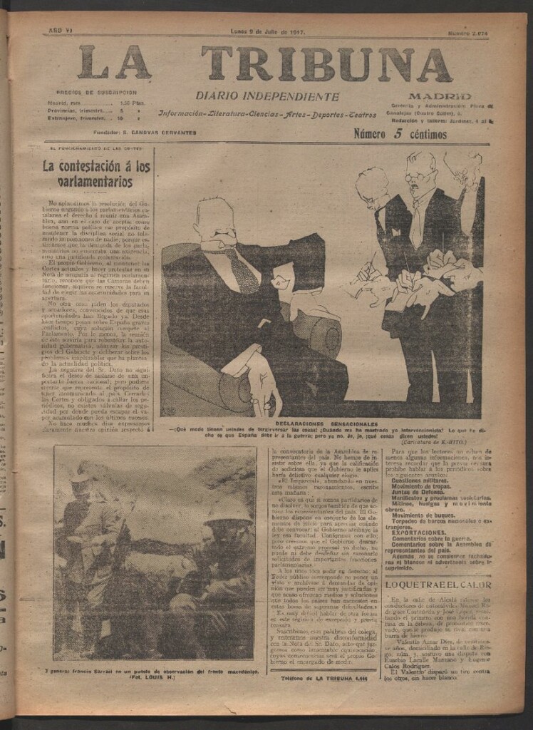 Miniatura de La Tribuna del 9 de julio de 1917