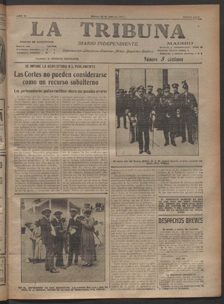 Miniatura de La Tribuna del 10 de julio de 1917