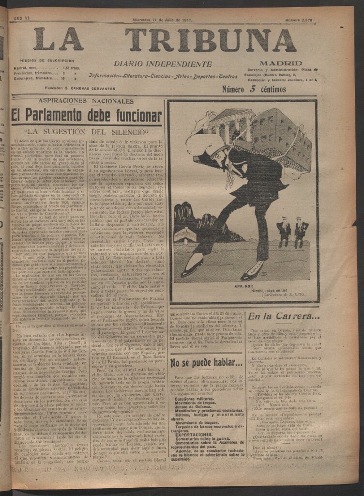 Miniatura de La Tribuna del 11 de julio de 1917