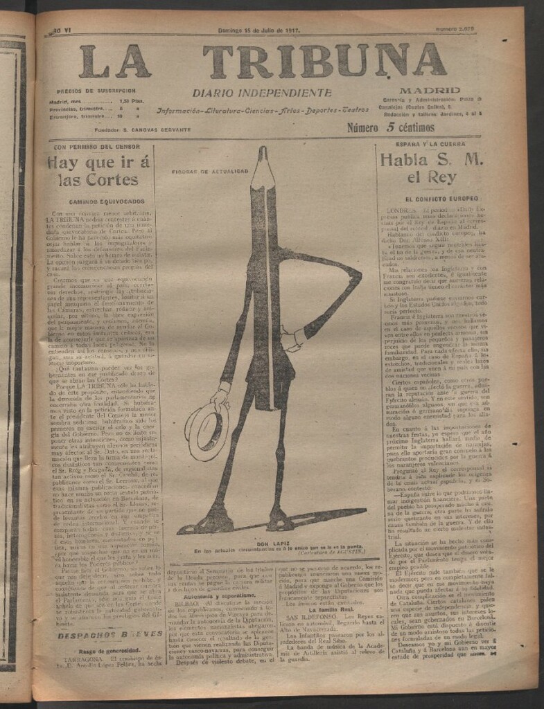Miniatura de La Tribuna del 15 de julio de 1917