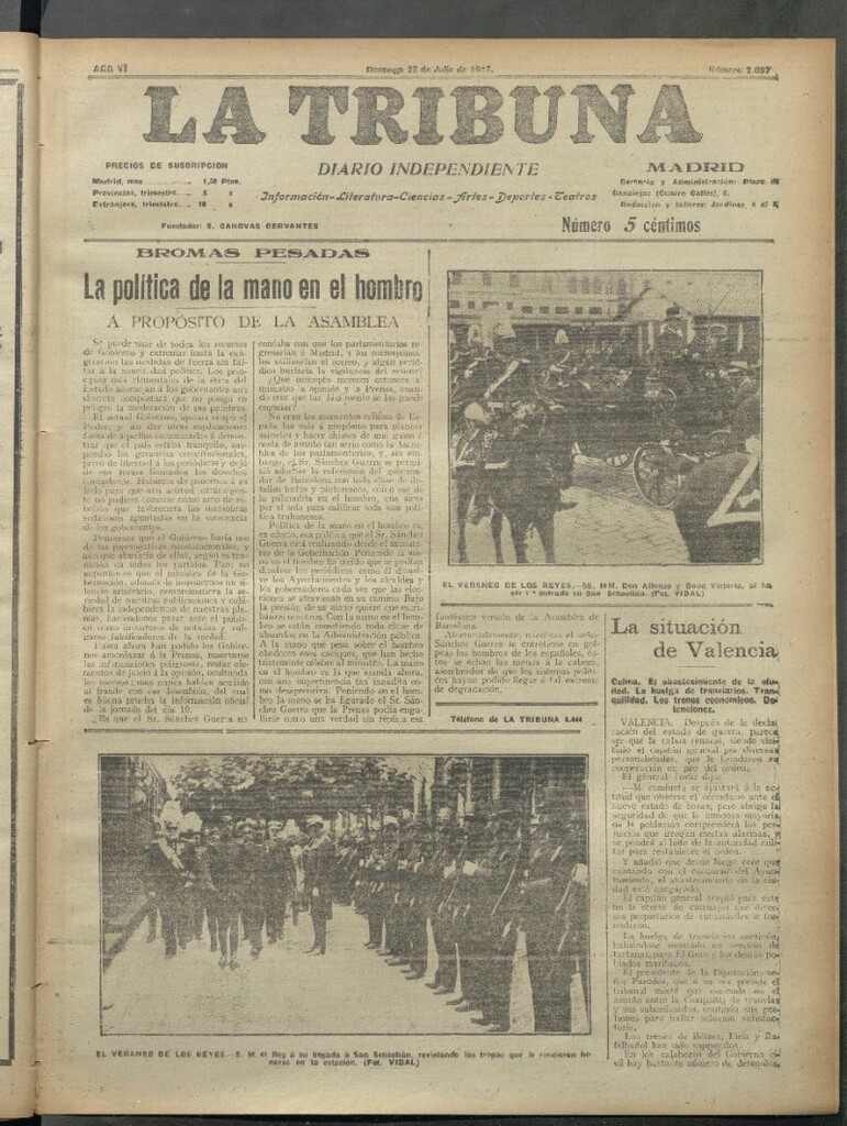 Miniatura de La Tribuna del 22 de julio de 1917