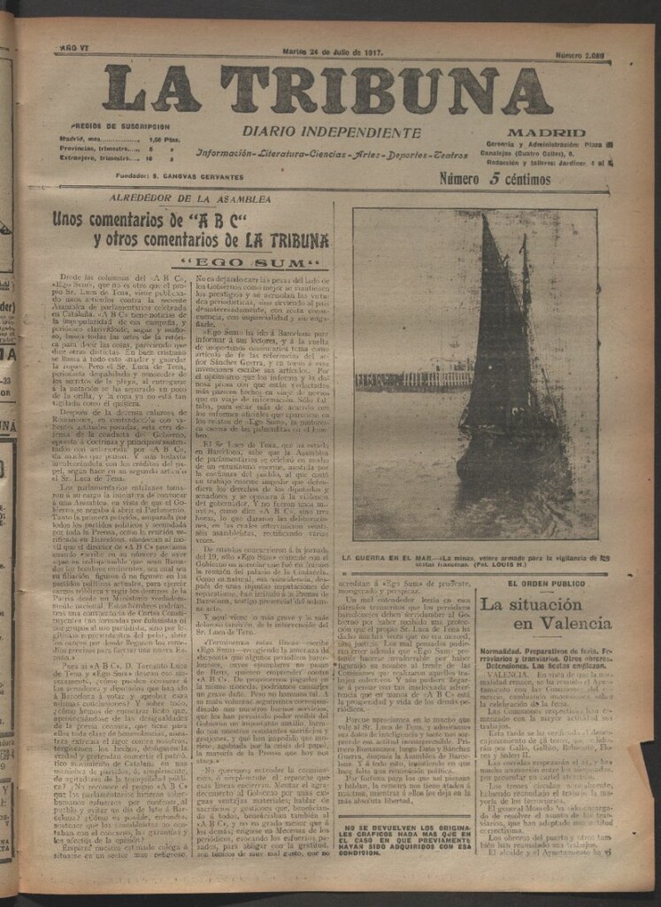 Miniatura de La Tribuna del 24 de julio de 1917