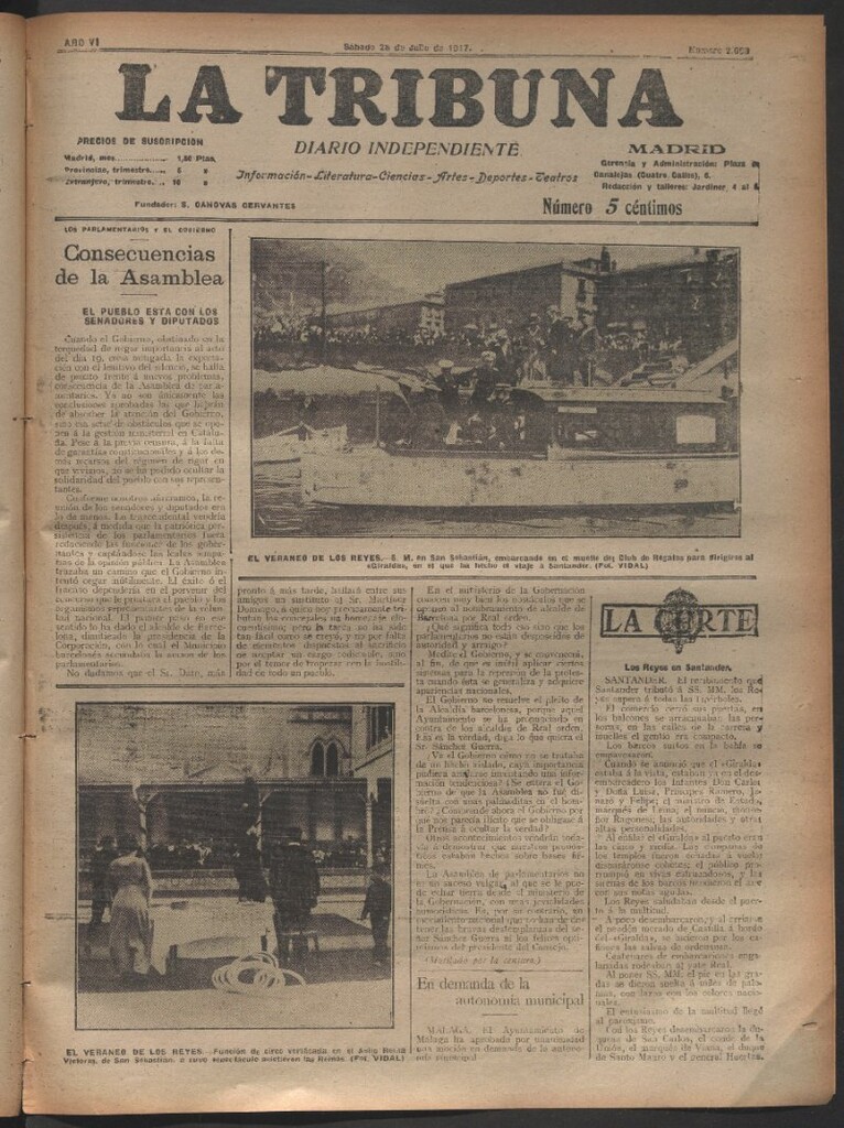 Miniatura de La Tribuna del 28 de julio de 1917