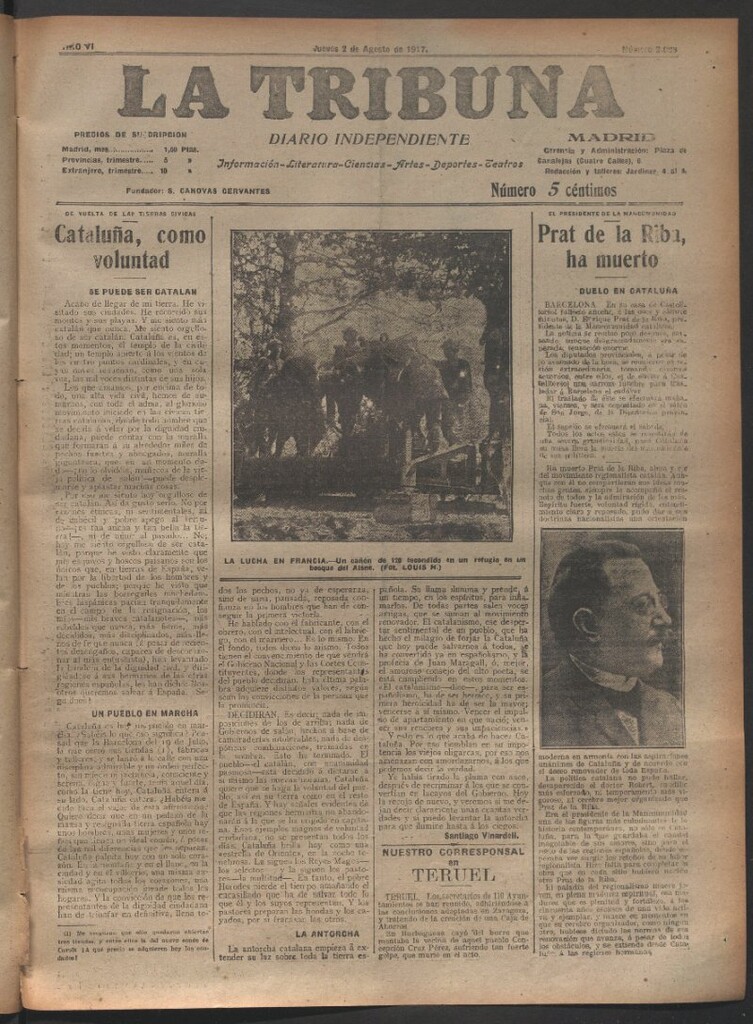 Miniatura de La Tribuna del 2 de agosto de 1917