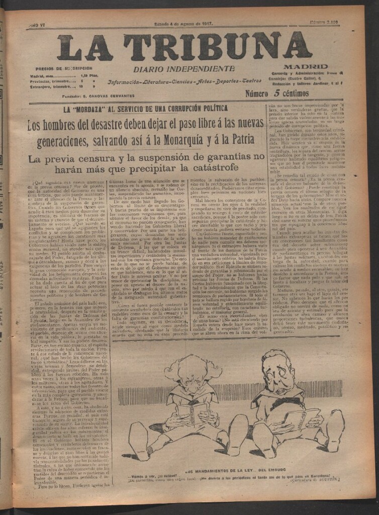 Miniatura de La Tribuna del 4 de agosto de 1917