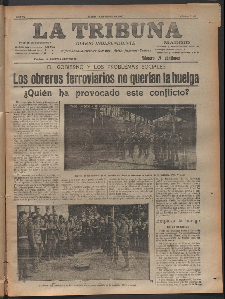 Miniatura de La Tribuna del 11 de agosto de 1917