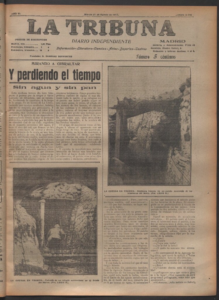 Miniatura de La Tribuna del 21 de agosto de 1917