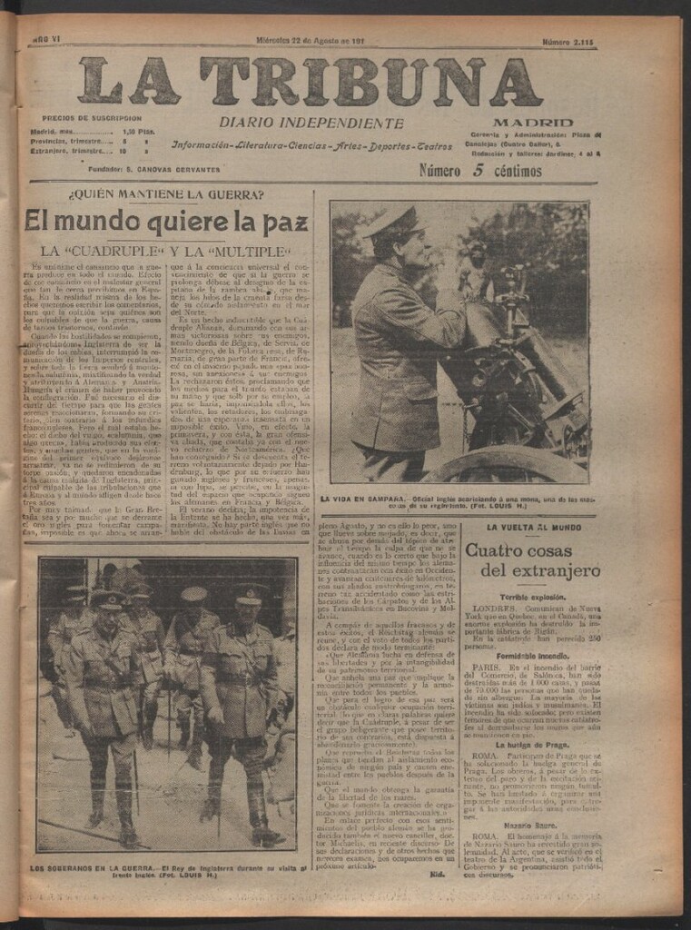 Miniatura de La Tribuna del 22 de agosto de 1917
