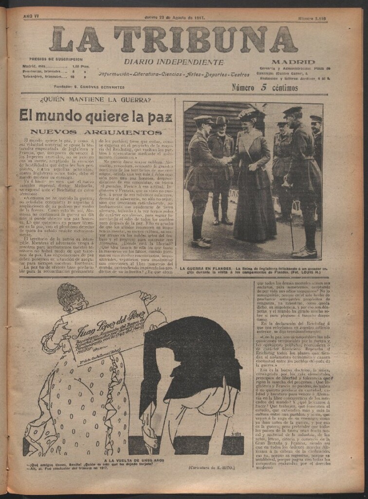 Miniatura de La Tribuna del 23 de agosto de 1917