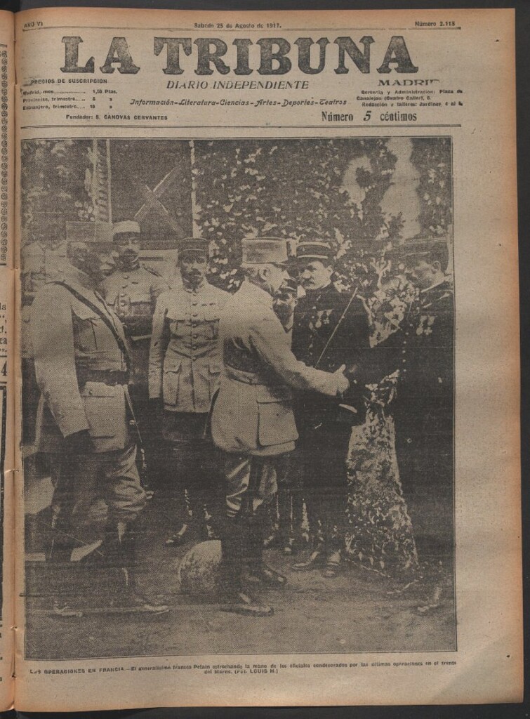 Miniatura de La Tribuna del 25 de agosto de 1917
