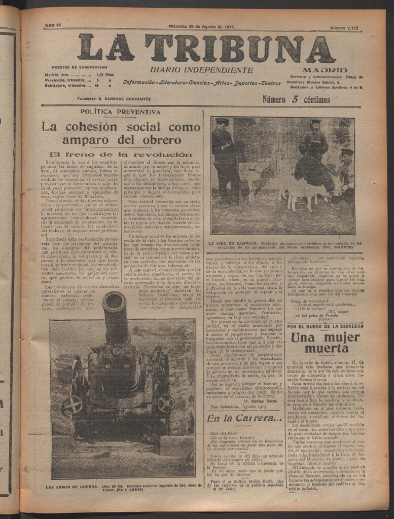 Miniatura de La Tribuna del 29 de agosto de 1917