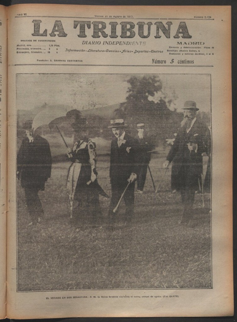 Miniatura de La Tribuna del 31 de agosto de 1917