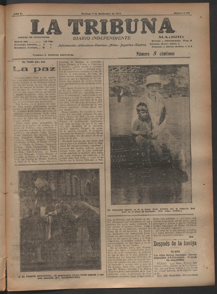 Miniatura de La Tribuna del 2 de septiembre de 1917