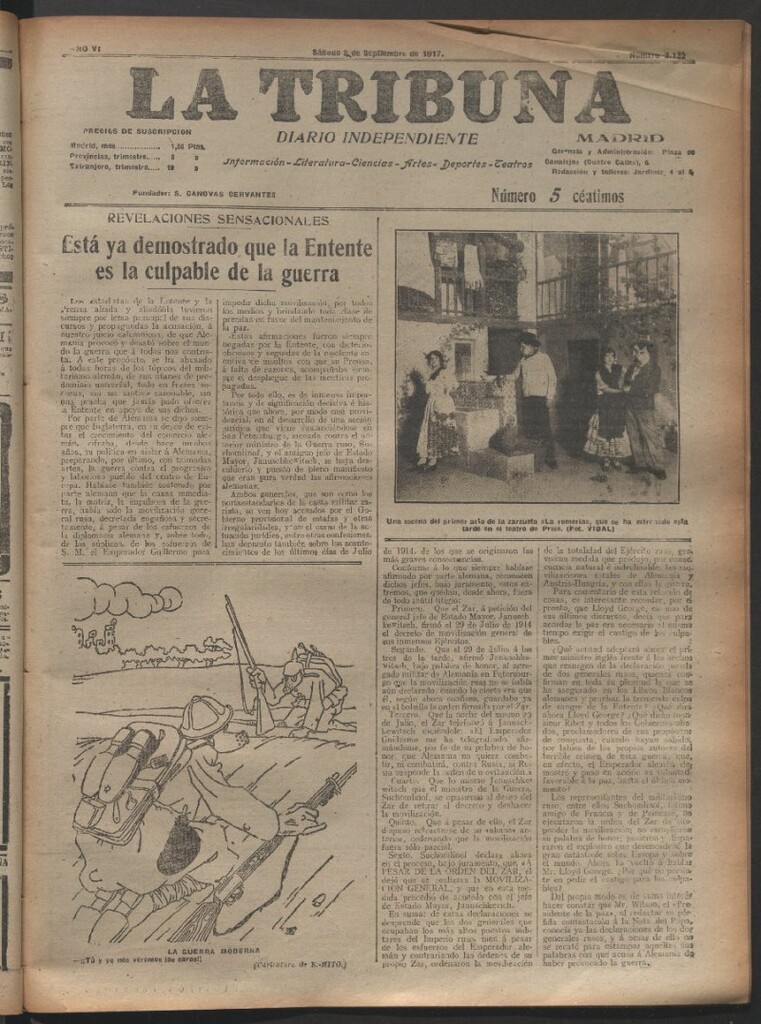 Miniatura de La Tribuna del 8 de septiembre de 1917