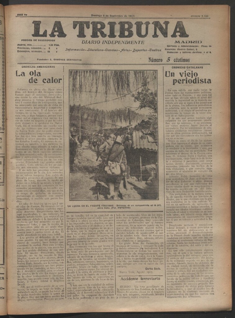 Miniatura de La Tribuna del 9 de septiembre de 1917