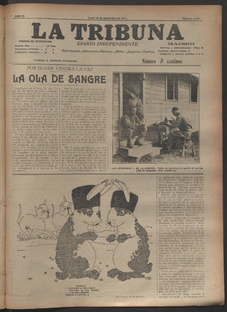 Miniatura de La Tribuna del 10 de septiembre de 1917