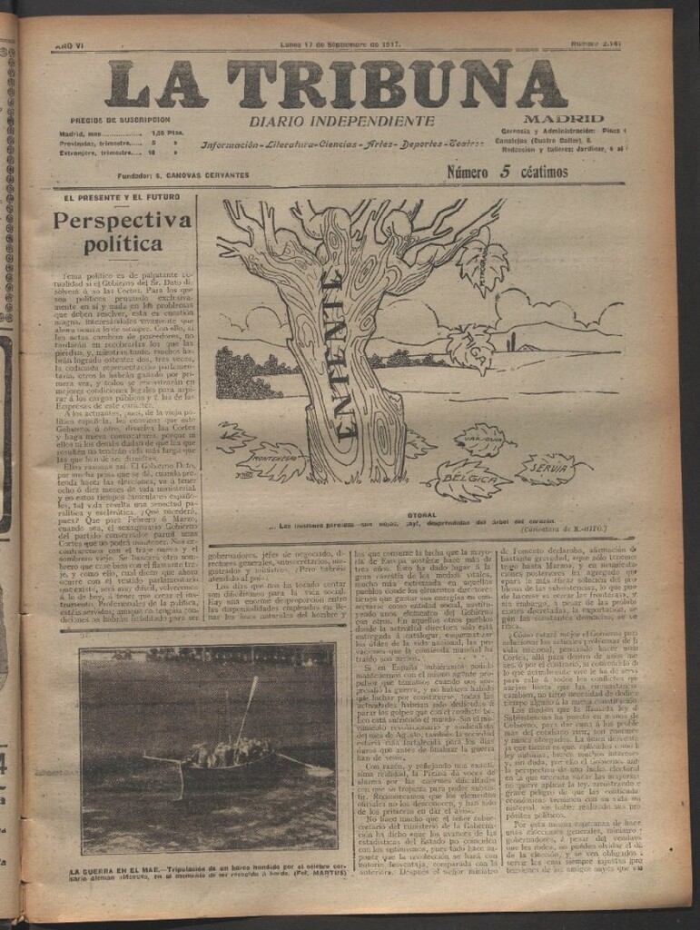 Miniatura de La Tribuna del 17 de septiembre de 1917