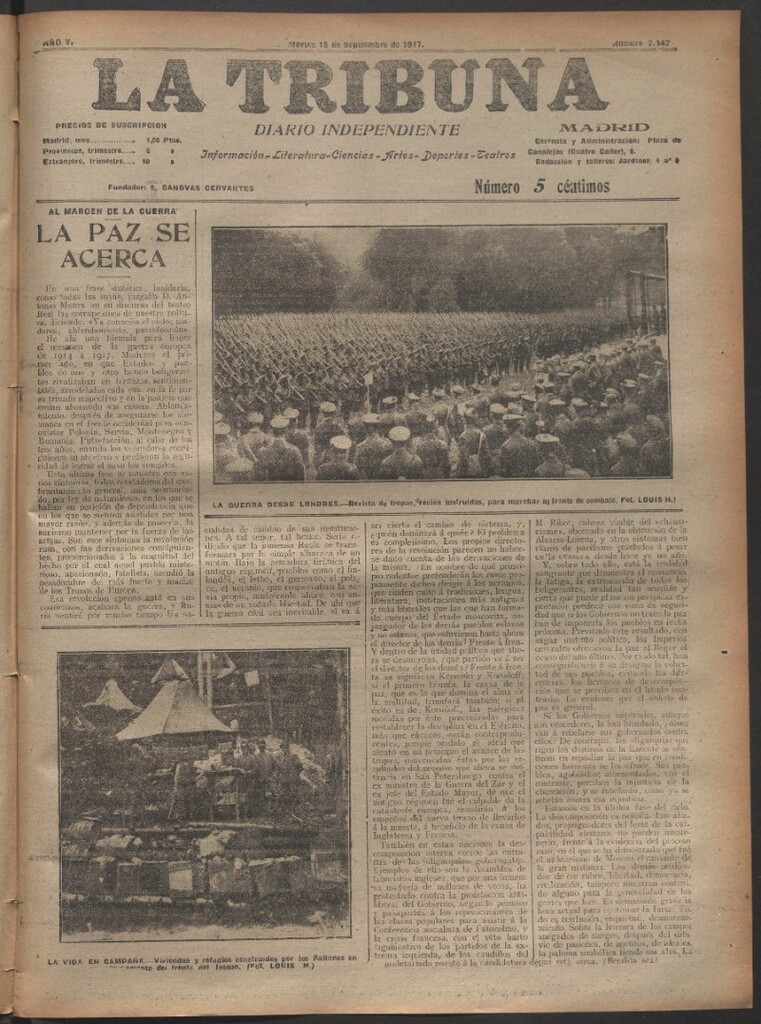 Miniatura de La Tribuna del 18 de septiembre de 1917
