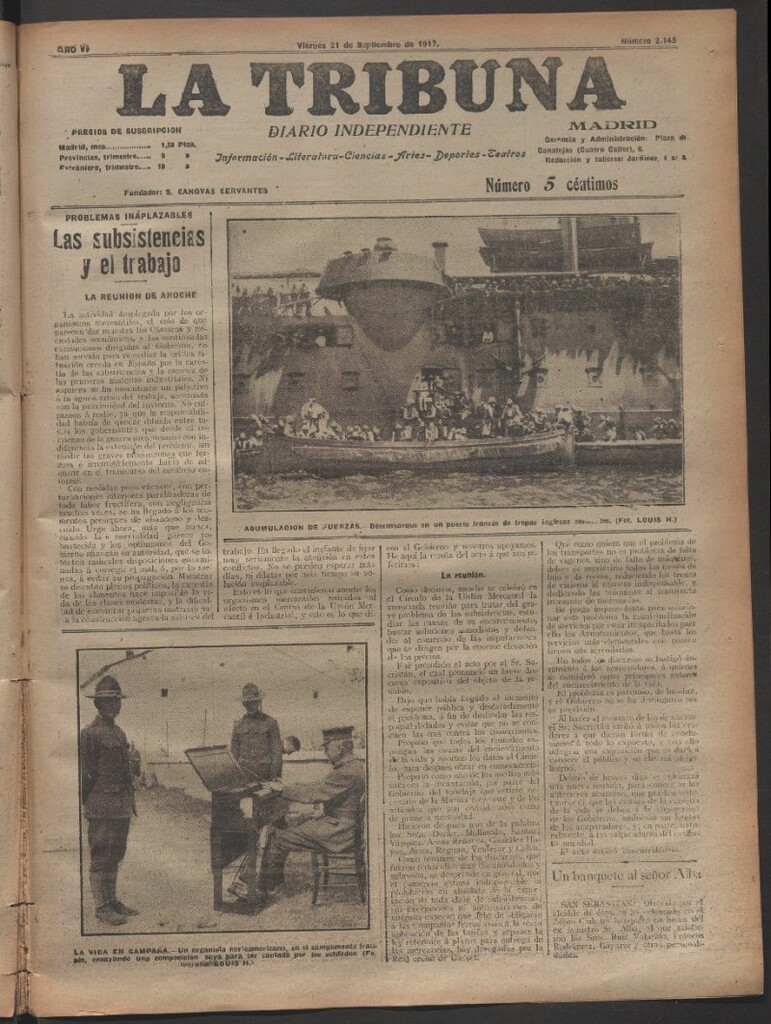 Miniatura de La Tribuna del 21 de septiembre de 1917