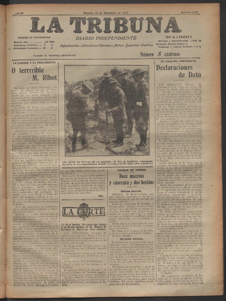 Miniatura de La Tribuna del 23 de septiembre de 1917