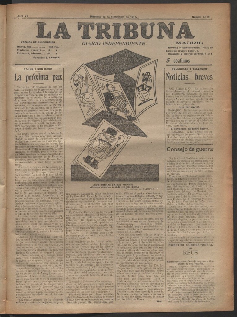 Miniatura de La Tribuna del 26 de septiembre de 1917