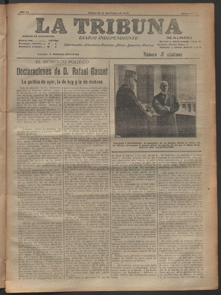 Miniatura de La Tribuna del 28 de septiembre de 1917
