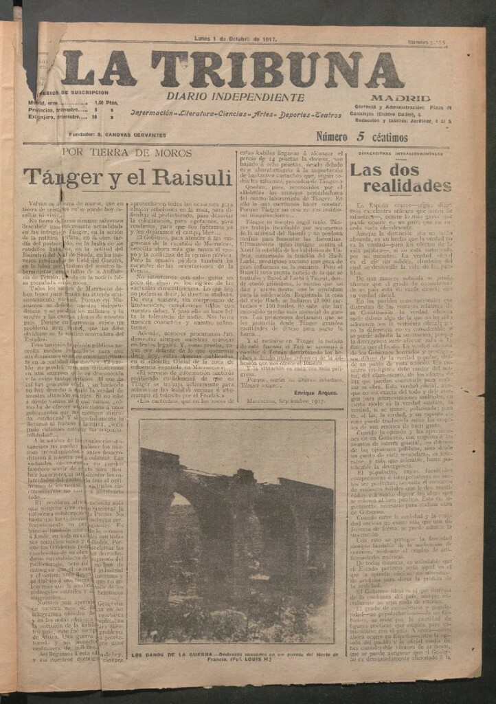 Miniatura de La Tribuna del 1 de octubre de 1917