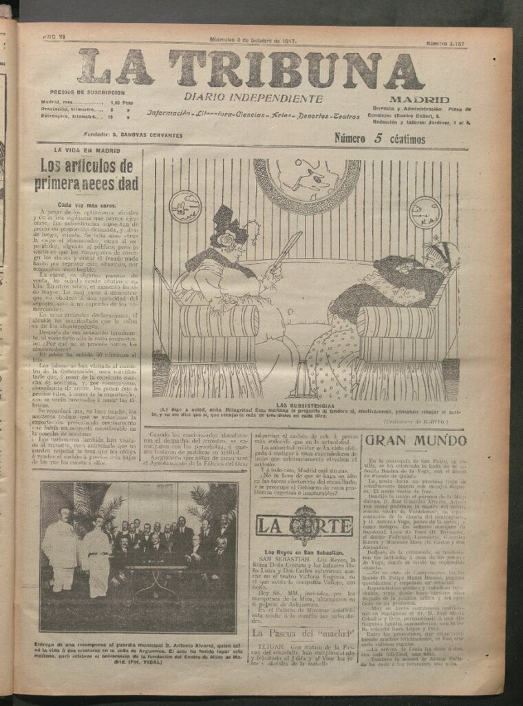 Miniatura de La Tribuna del 3 de octubre de 1917