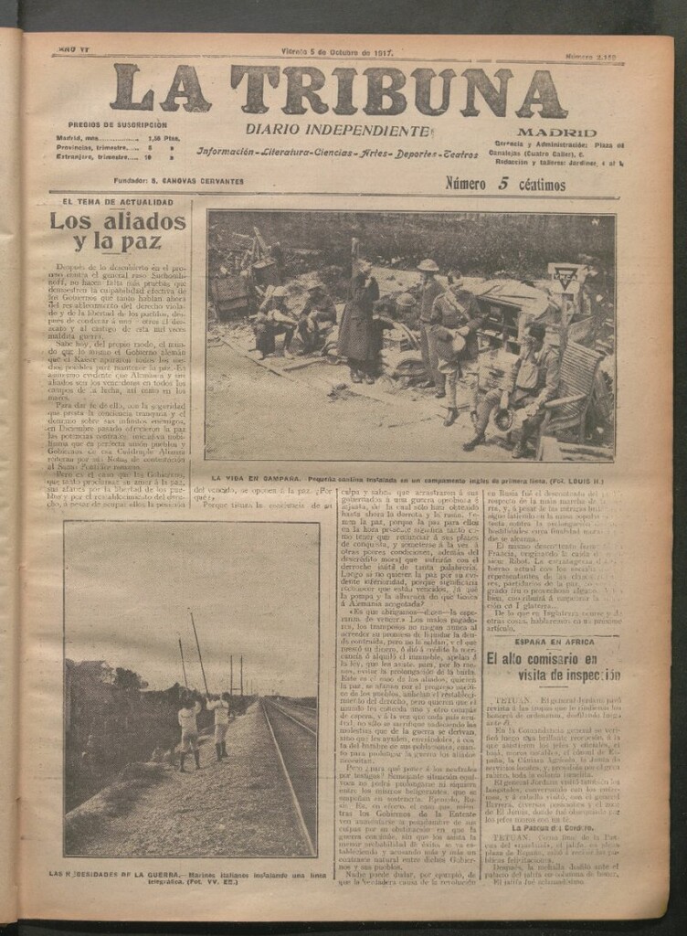 Miniatura de La Tribuna del 5 de octubre de 1917