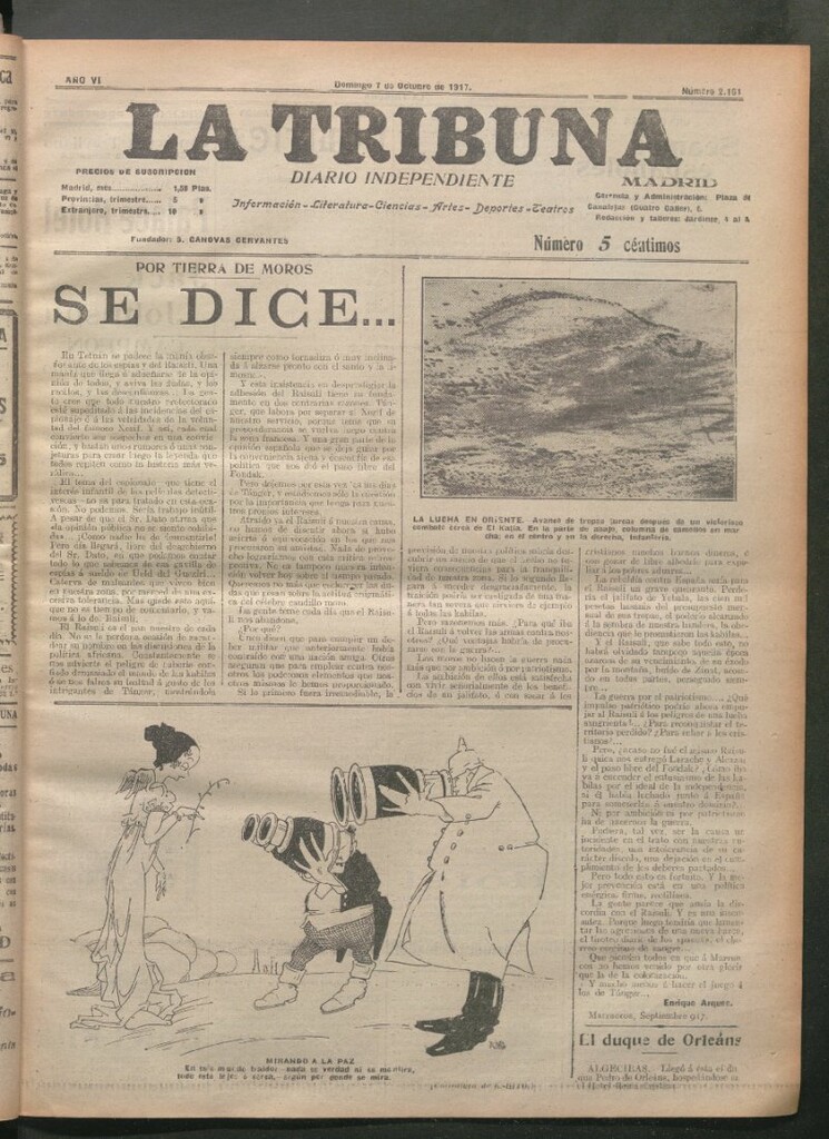 Miniatura de La Tribuna del 7 de octubre de 1917