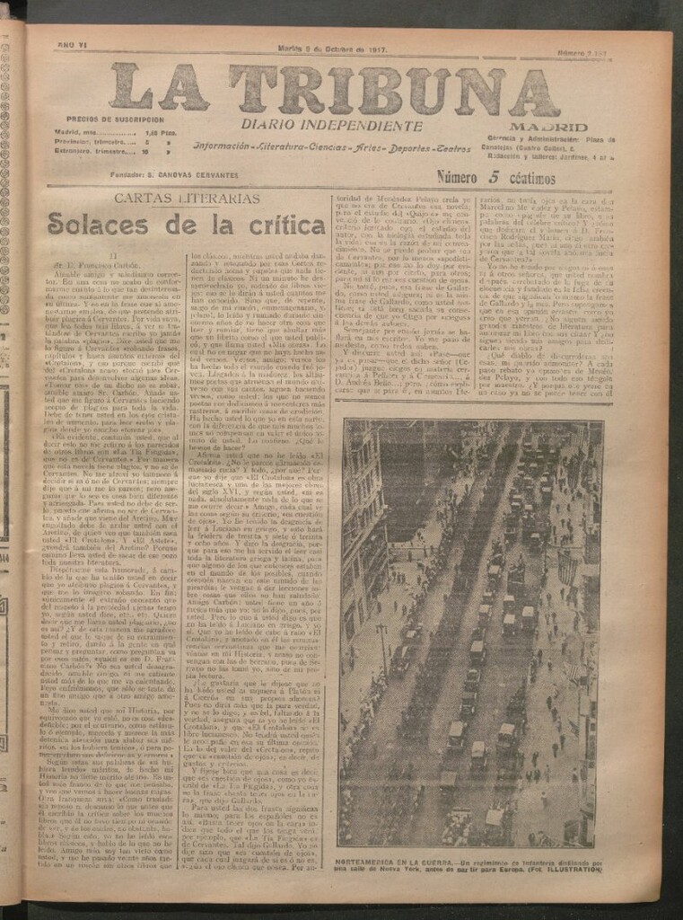 Miniatura de La Tribuna del 9 de octubre de 1917