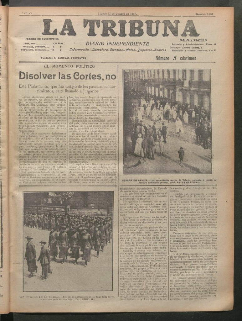 Miniatura de La Tribuna del 13 de octubre de 1917