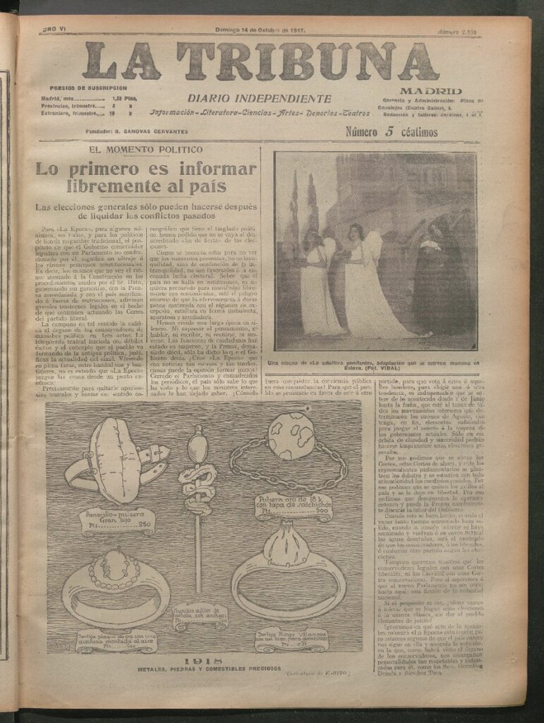 Miniatura de La Tribuna del 14 de octubre de 1917