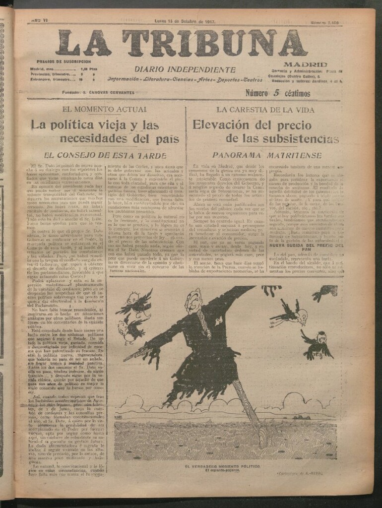 Miniatura de La Tribuna del 15 de octubre de 1917