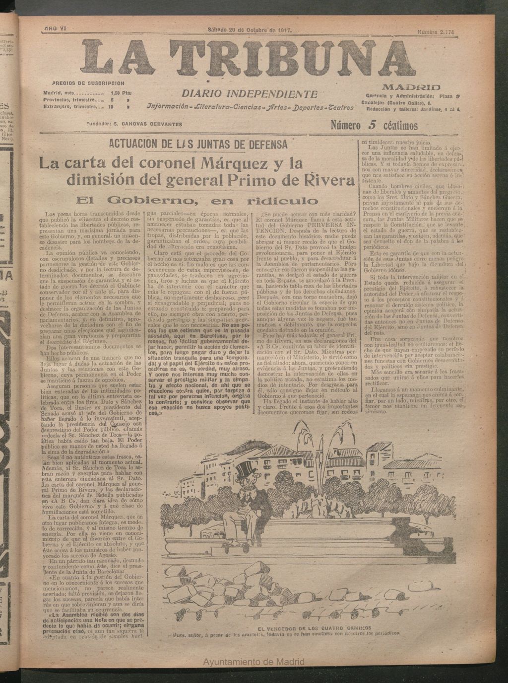 Miniatura de La Tribuna del 20 de octubre de 1917