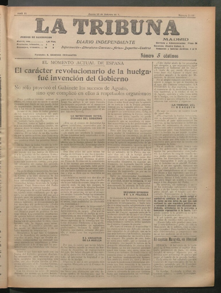 Miniatura de La Tribuna del 25 de octubre de 1917