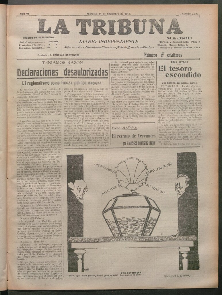 Miniatura de La Tribuna del 14 de noviembre de 1917