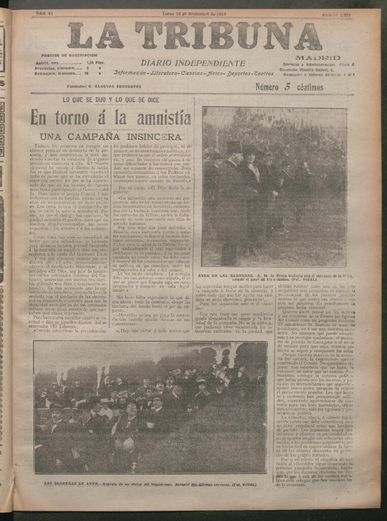 Miniatura de La Tribuna del 19 de noviembre de 1917