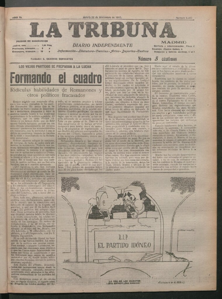 Miniatura de La Tribuna del 22 de noviembre de 1917