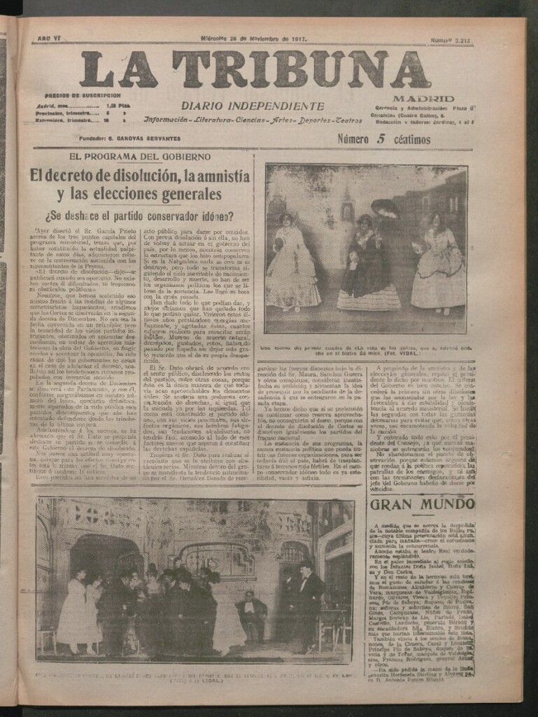Miniatura de La Tribuna del 28 de noviembre de 1917
