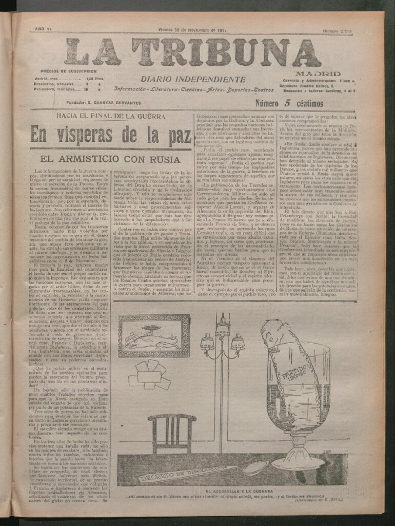 Miniatura de La Tribuna del 30 de noviembre de 1917